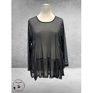 VINCENZO ALLOCCA Shirt Zwart Tule